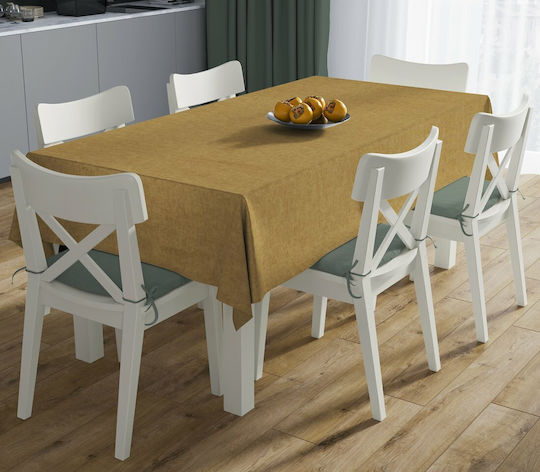 Dimcol Σετ 2τμχ Panama Αλέκιαστο Mustard 140x220εκ.