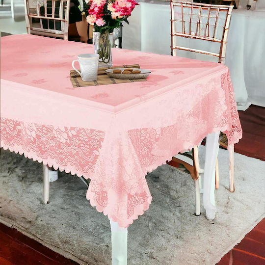 Linea Home Tischtuch Romance Dandela Poudra 160x220cm