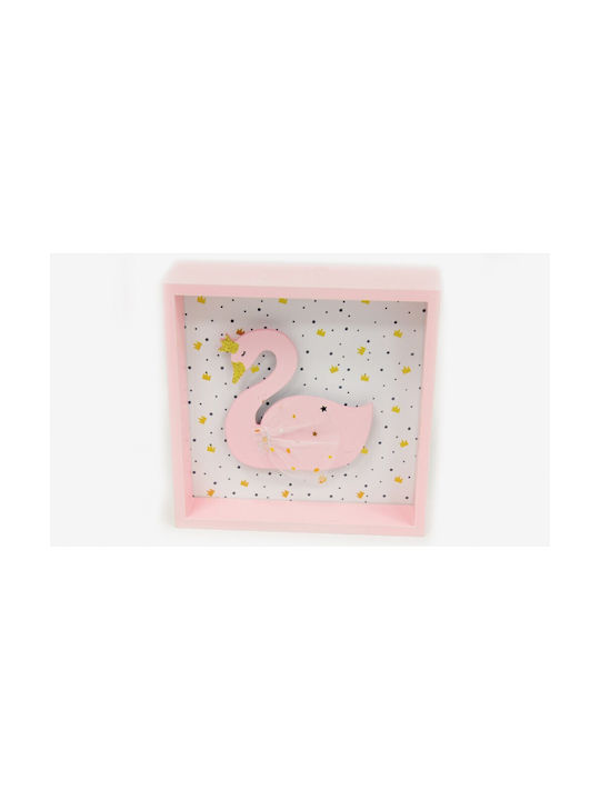 LiebeQueen Kinder Wandkunst Gerahmt Schwäne