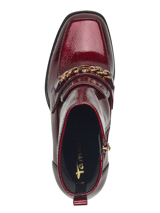 Stiefeletten Damen Burgundisch