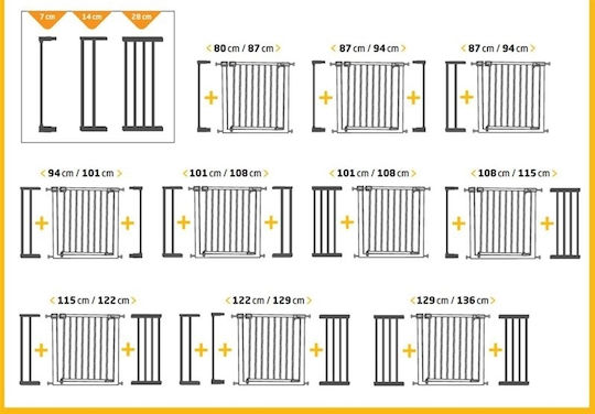 Crazy Safety Security Door made of Metal in White Color 80x73cm 1pcs