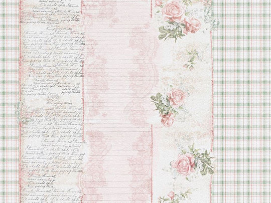 Wall Mural Floral Paper Pink 1005x53cm Washable