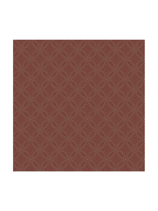 Wallpaper Vintage Shapes Vinyl Red L1005xW53cm