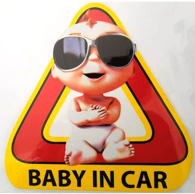 Boy Baby on Board Car Sign Red Sticker