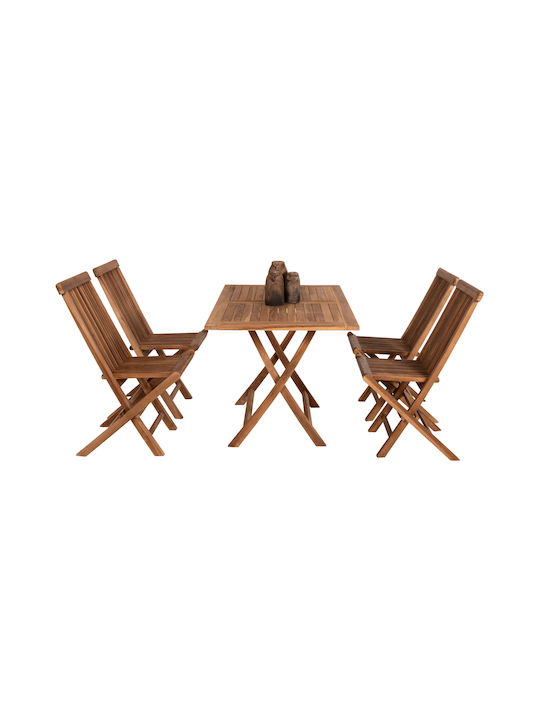 Garten- und Outdoor-Möbelsets Kendall 5Stücke Natur Herstellerfarbe