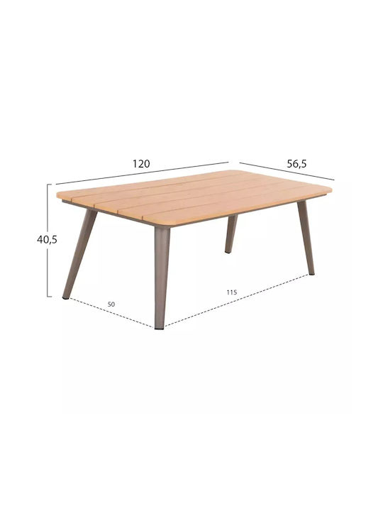 Set Camera De Zi Pentru Exterior Maerly 2 Piese Șampanie Cu Perne