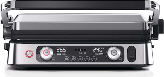 Braun Multigrill 9 Pro Настолна Електрическа Скара с Гладка и Релефна Плоча 2200W с Капак и Регулируем Термостат 37x23см