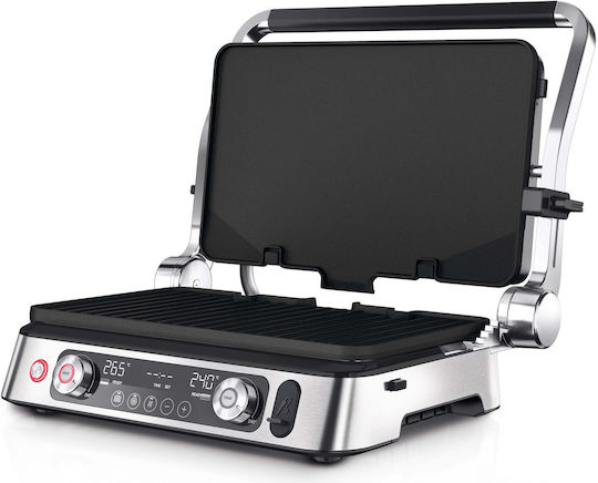 Braun Multigrill 9 Pro Настолна Електрическа Скара с Гладка и Релефна Плоча 2200W с Капак и Регулируем Термостат 37x23см