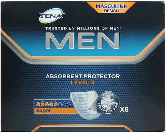 Tena Men Absorbent Protector Ανδρικές Σερβιέτες Ακράτειας 8τμχ