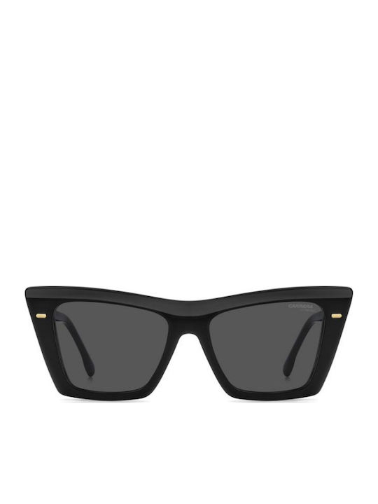 Carrera Women’s Sunglasses with Black Horn-Rimmed Frame and Grey Lens 3046/S 807/IR