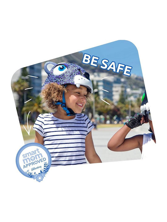 Crazy Safety Leopard Kids' Helmet for City Bike Yellow with LED Light