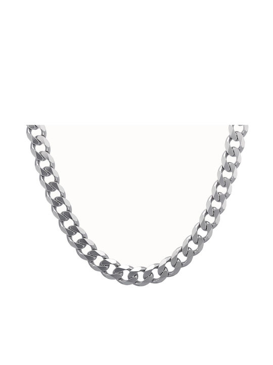 Croma Catene Silver Chain Neck Wide Thickness 9.6mm and Length 65cm