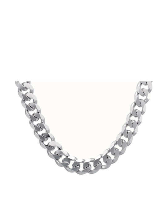 Croma Catene Silver Chain Neck Wide Thickness 13.5mm and Length 60cm