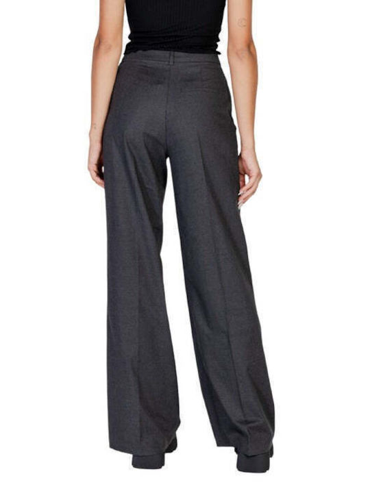 Morgan Women's Fabric Trousers Gray