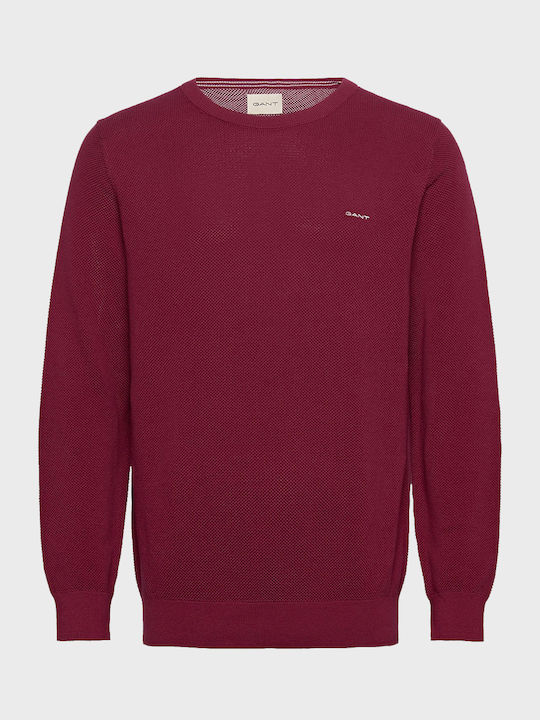 Gant Herren Langarm-Pullover Red Wine