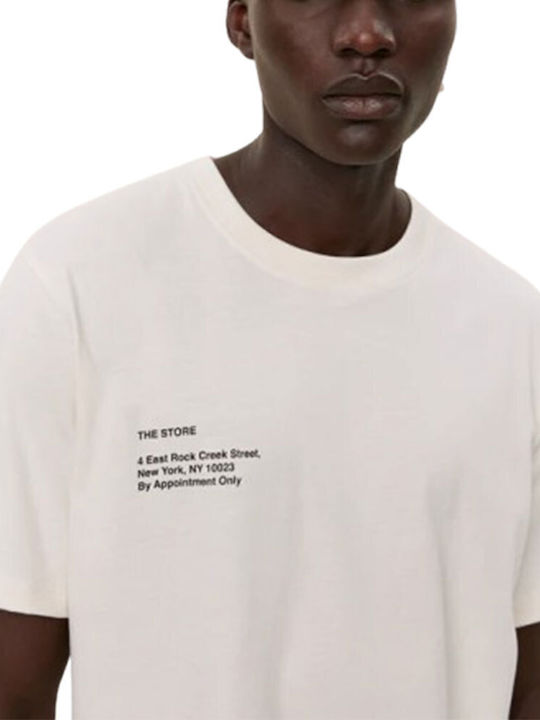 Les Deux Men's Short Sleeve T-shirt Ivory/black