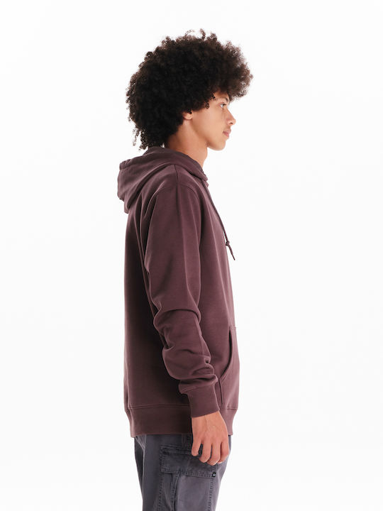 Sweatshirt mit Burgundischer Kapuze