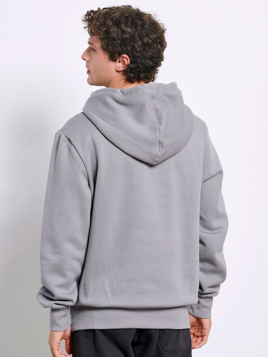 BodyTalk Men's Sweatshirt with Hood and Pockets Steel