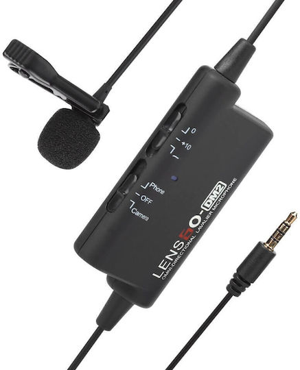 LensGo LYM-DM2 Μικρόφωνο 3.5mm Πέτου, Clip On για Κάμερα