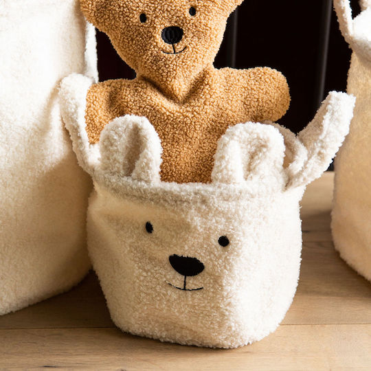 Childhome Cutie de Depozitare Jucării pentru Copii din Țesătură Alb 25x20x20cm 1buc