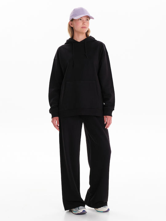 Women's Sweatshirt Hooded Black