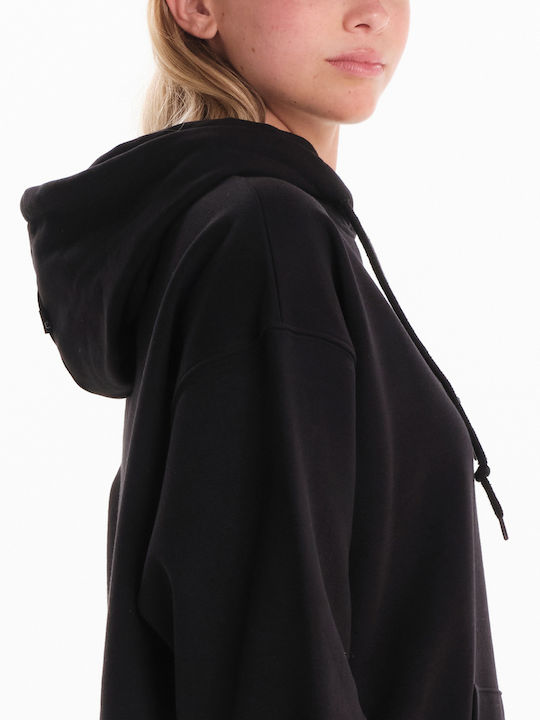 Women's Sweatshirt Hooded Black