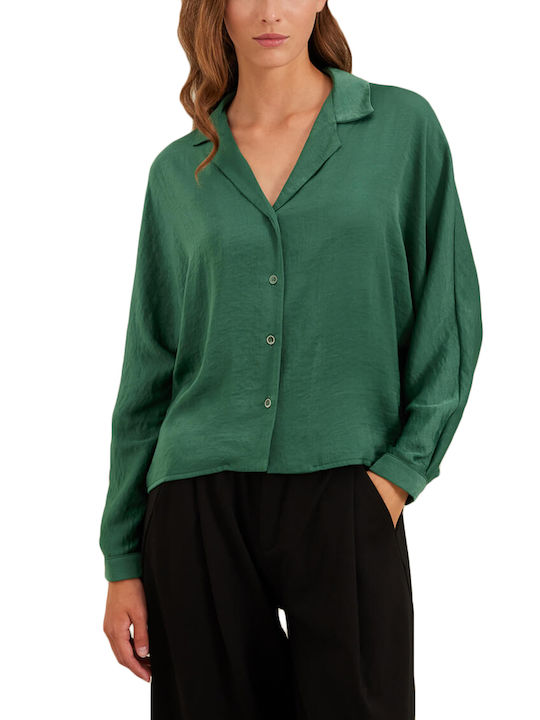 Namaste Women's Long Sleeve Shirt Green