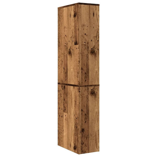 vidaXL Στήλη Μπάνιου Τοίχου Μ22xΒ41xΥ135cm Καφέ