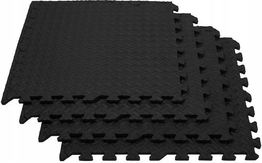 Podele Puzzle de Gimnastică Negre 60x60cm 4buc