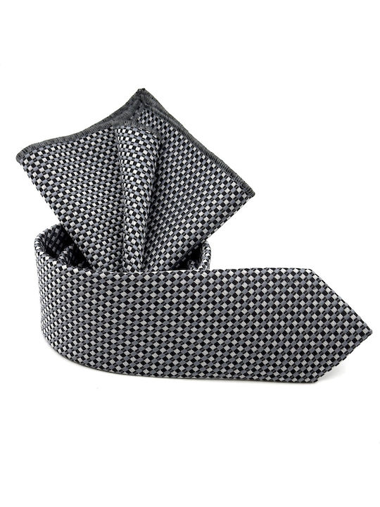 Legend Accessories Herren Krawatten Set Gedruckt in Gray Farbe