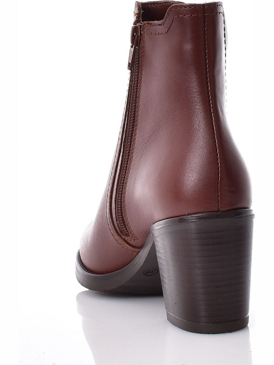 Leder Stiefeletten Damen Braun