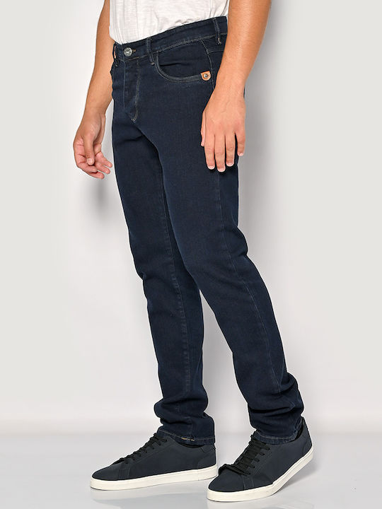 Ανδρικό Παντελόνι Τζιν με Regular Straight Εφαρμογή  Blue