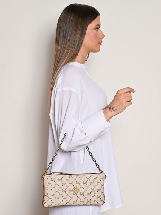 Lovely Handmade Mosaic Women's Bag Shoulder Beige