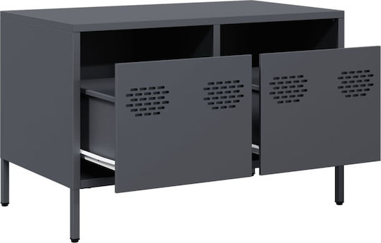 TV-Ständer Aus Metall Anthrazit M68xT39xH43.5cm