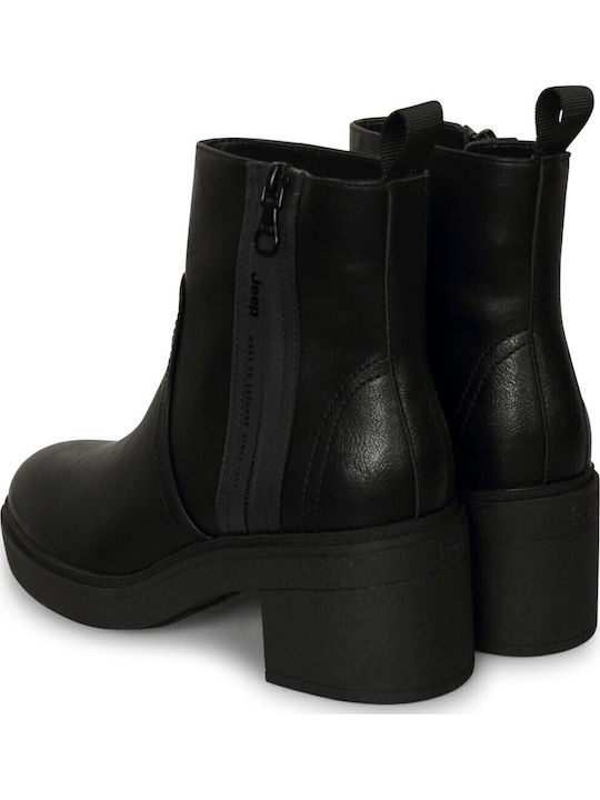 Women's Ankle Boots with Medium Heel Black