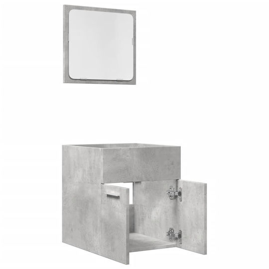 vidaXL Countertop without Sink with Mirror L41xW46xH38.5cm Gray