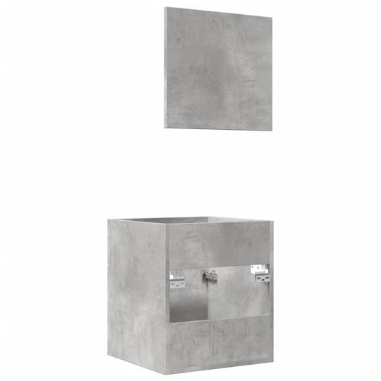 vidaXL Countertop without Sink with Mirror L41xW46xH38.5cm Gray