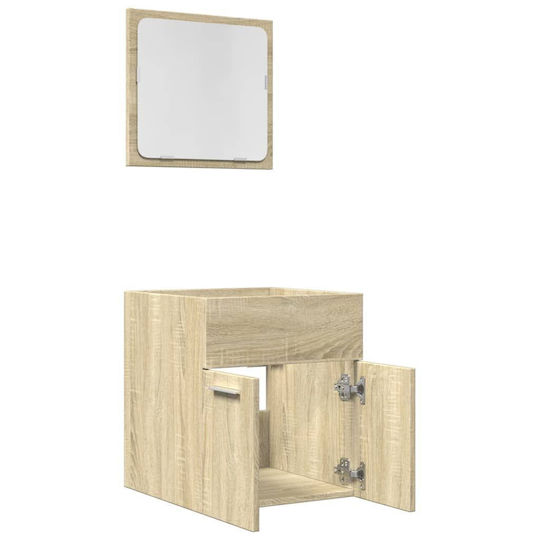 vidaXL Countertop without Sink with Mirror L41xW46xH38.5cm Coffee
