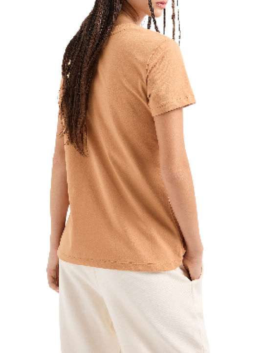 Armani Exchange Damen T-shirt Braun