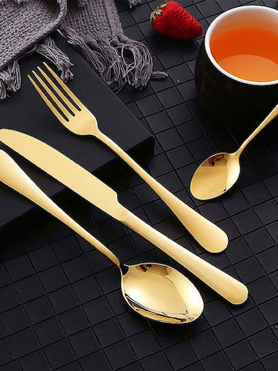 Besteckset Edelstahl Gold 24Stück