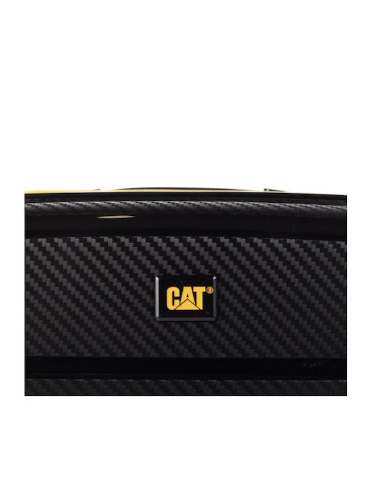 CAT Nested Medium Travel Suitcase Hard Black with 4 Wheels Height 60cm 84379-01