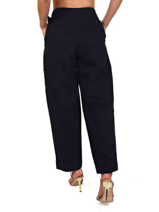 Hugo Boss Women's Fabric Trousers in Balloon Line Blue