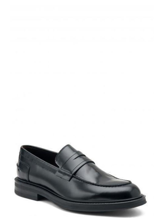 Frau Men's Leather Loafers Black