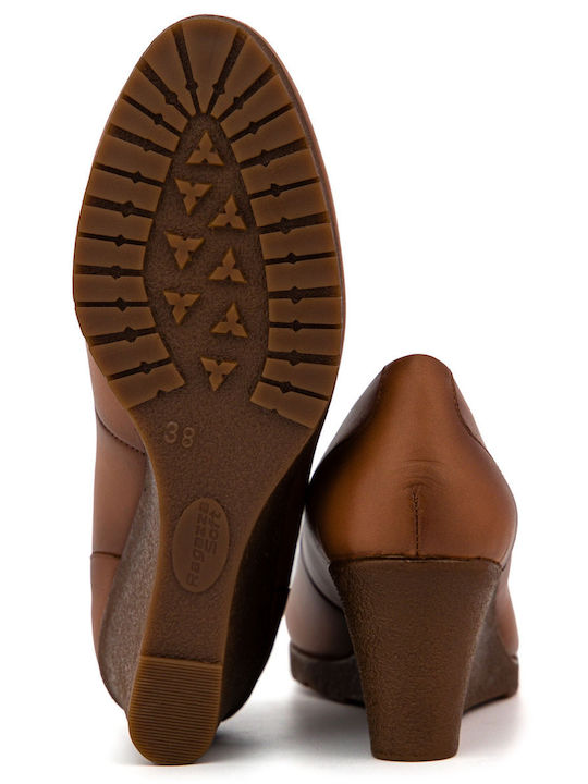 Leather Tabac Brown Heels