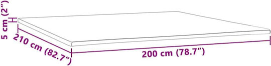 vidaXL Mattress Topper King Size Foam with Removable Cover 200x210x5cm