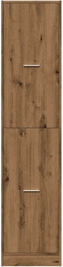 Office Drawer Made of Wood & Metal Brown 40x41x174.5cm