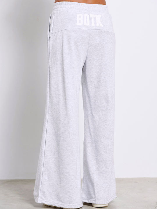 BodyTalk Damen-Sweatpants Breit Γκρι Μελανζέ