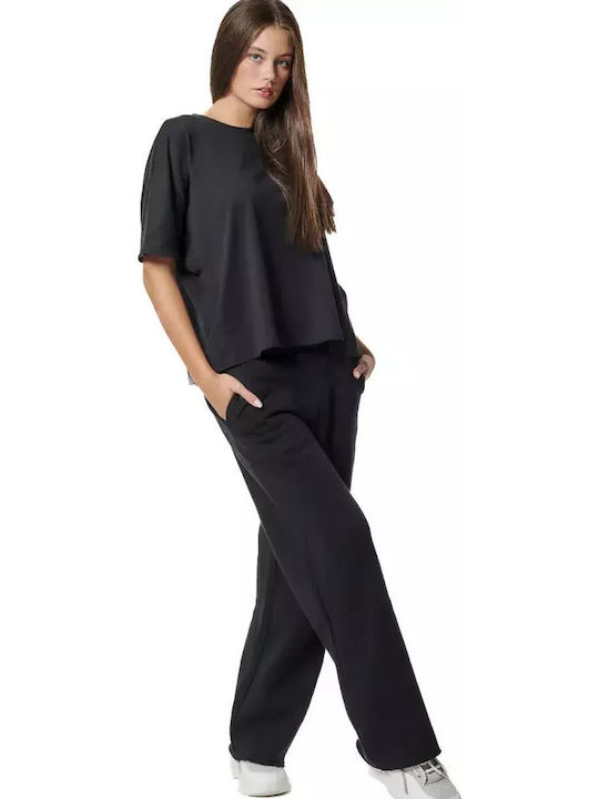 Active Talie înaltă Pantaloni de Trening Negru