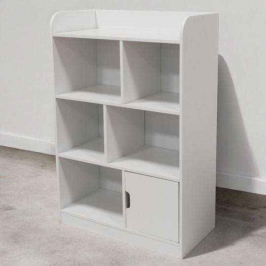 Bibliotecă pardoseală Lemn Alb 30x60x90cm