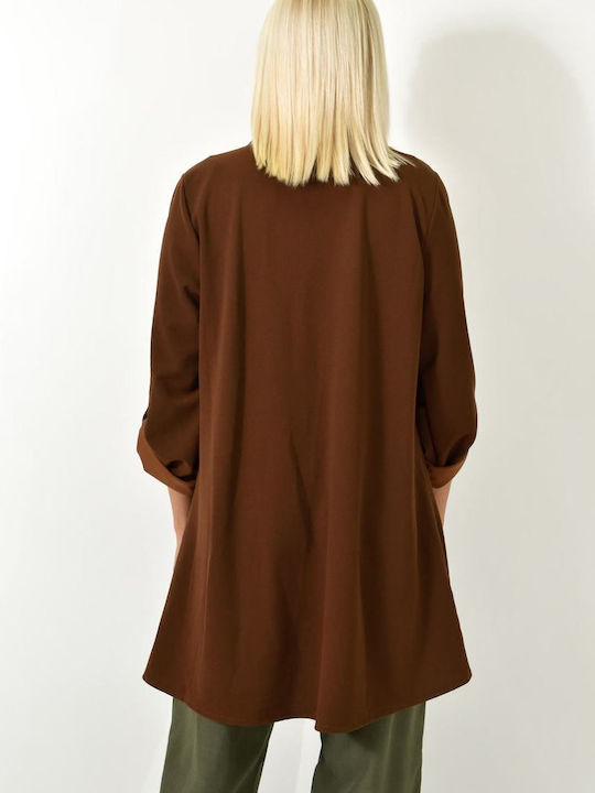 Potre Long Women's Cardigan Coffee